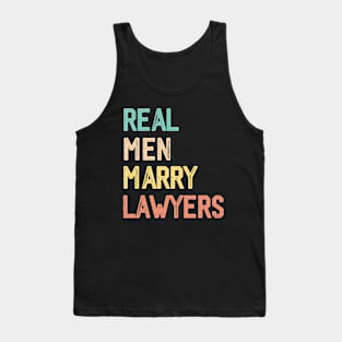 Vintage Husband Married Lawyers Husband Engagement Lawyers Tank Top